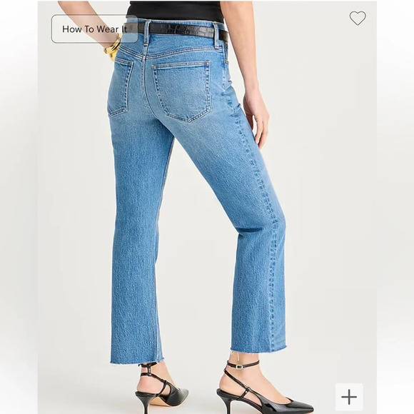 J. Crew 9" Billie demi-boot crop jean wide leg flare size 32 - Picture 3 of 16
